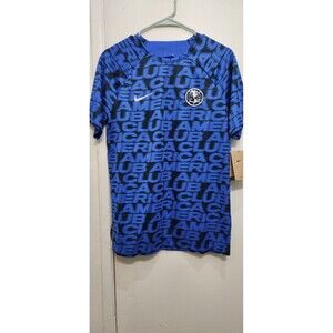 Nike DRI-FIT Club América Pre-Match Soccer Top Blue Navy Men Size Median